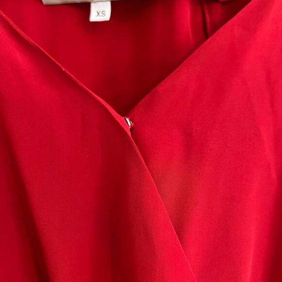 Rory Beca dress faux wrap red mini 100% silk - Picture 8 of 10